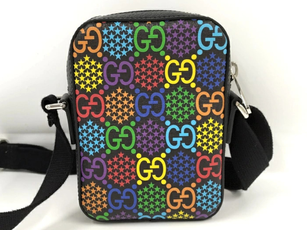 Gucci Psychedelic Bag GG Shoulder Messenger Black